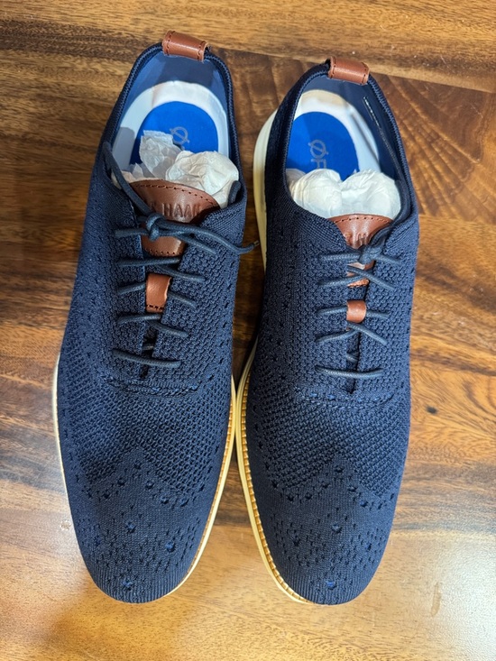 Cole Haan Navy Knit OriginalGrand Stitchlite
Wingtip Oxford.   Size 12
